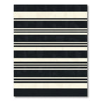 Modern Black Ivory Abstract Stripe Rug