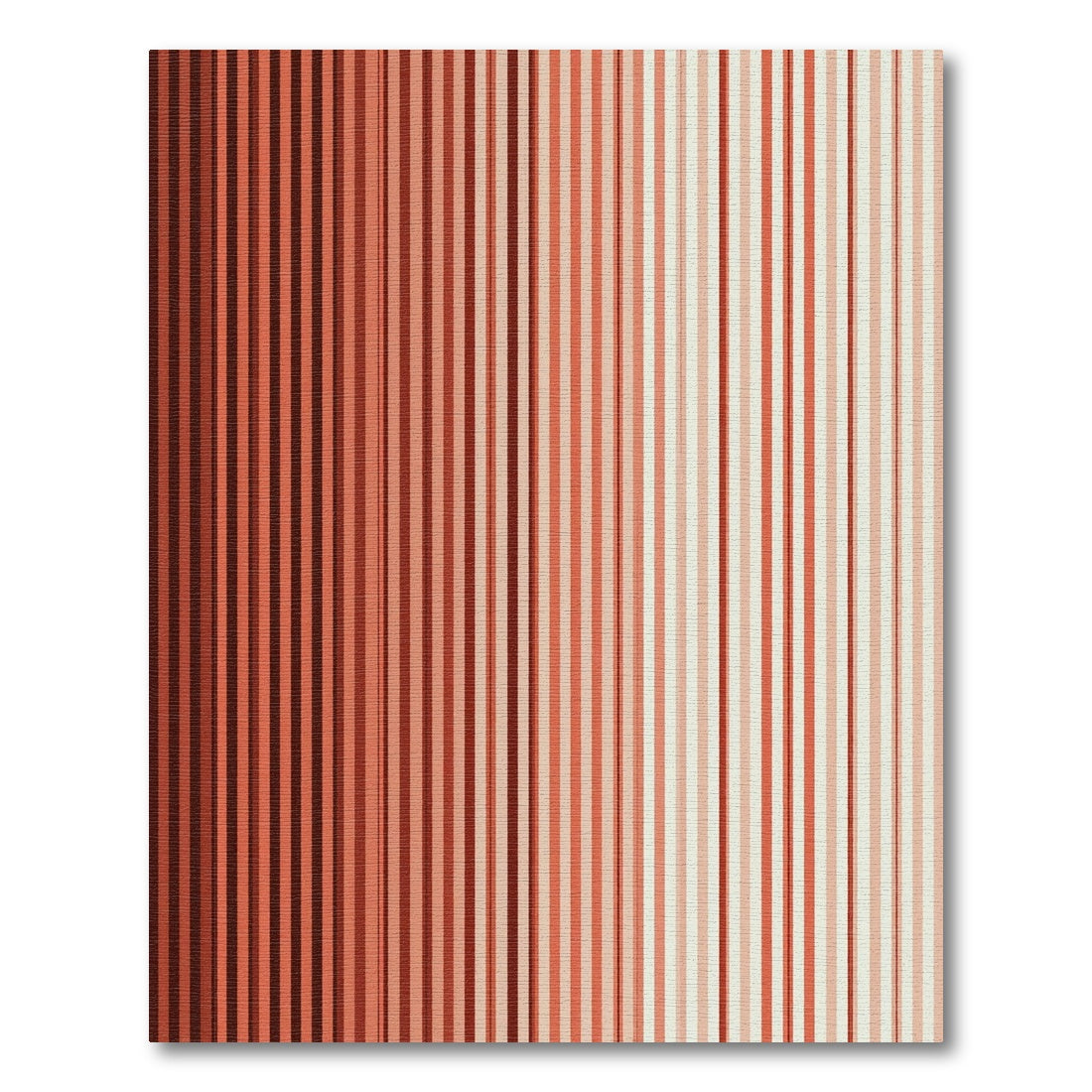 Coral Ombre Vertical Stripe Rug
