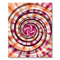 Vivid Magenta Orange Swirl Funnel Rug