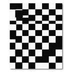 Modern Black and White Checkered Square Rug