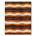 Abstract Earthy Tone Wavy Striped Rug