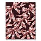 Rose Gold Ribbon Bow Composition Rug