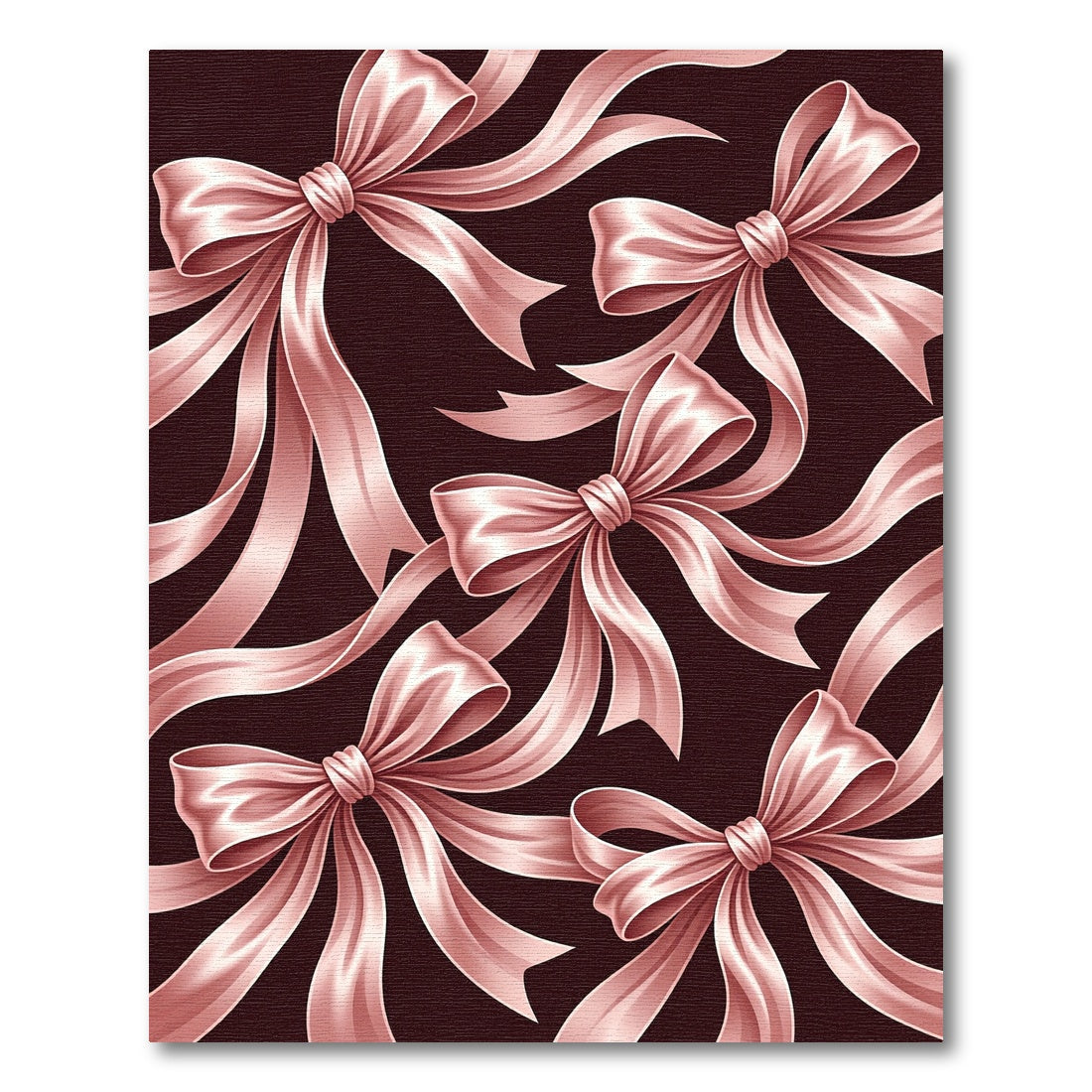 Rose Gold Ribbon Bow Composition Rug