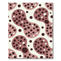 Abstract Mauve Organic Polka Dot Rug