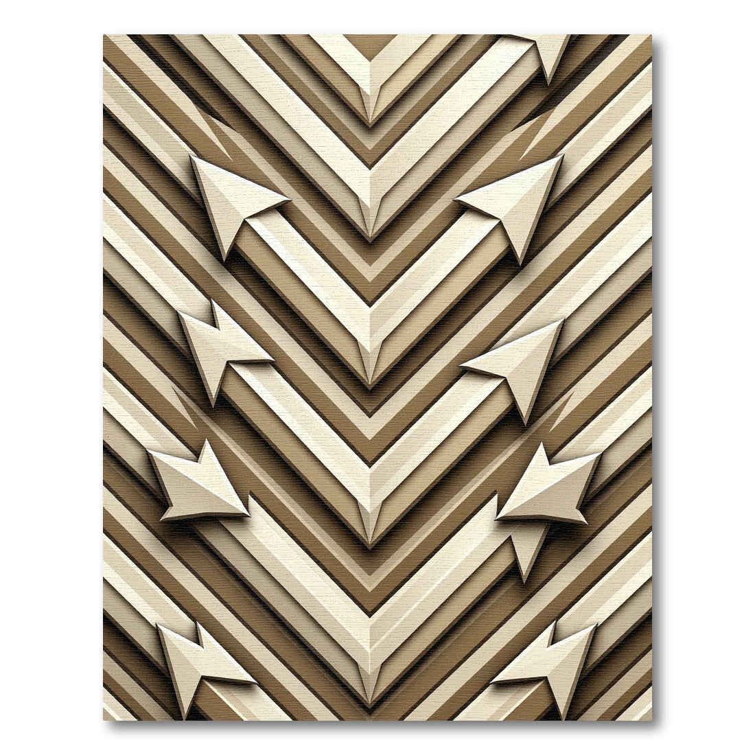 Golden Arrow Chevron Layers Rug
