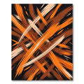 Abstract Burnt Orange Amber Diagonal Strokes Rug