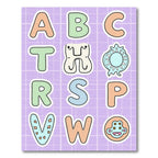 Whimsical Alphabet Patchwork Multi-Color Rug
