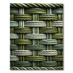 Green Woven Texture Interlaced Rope Rug