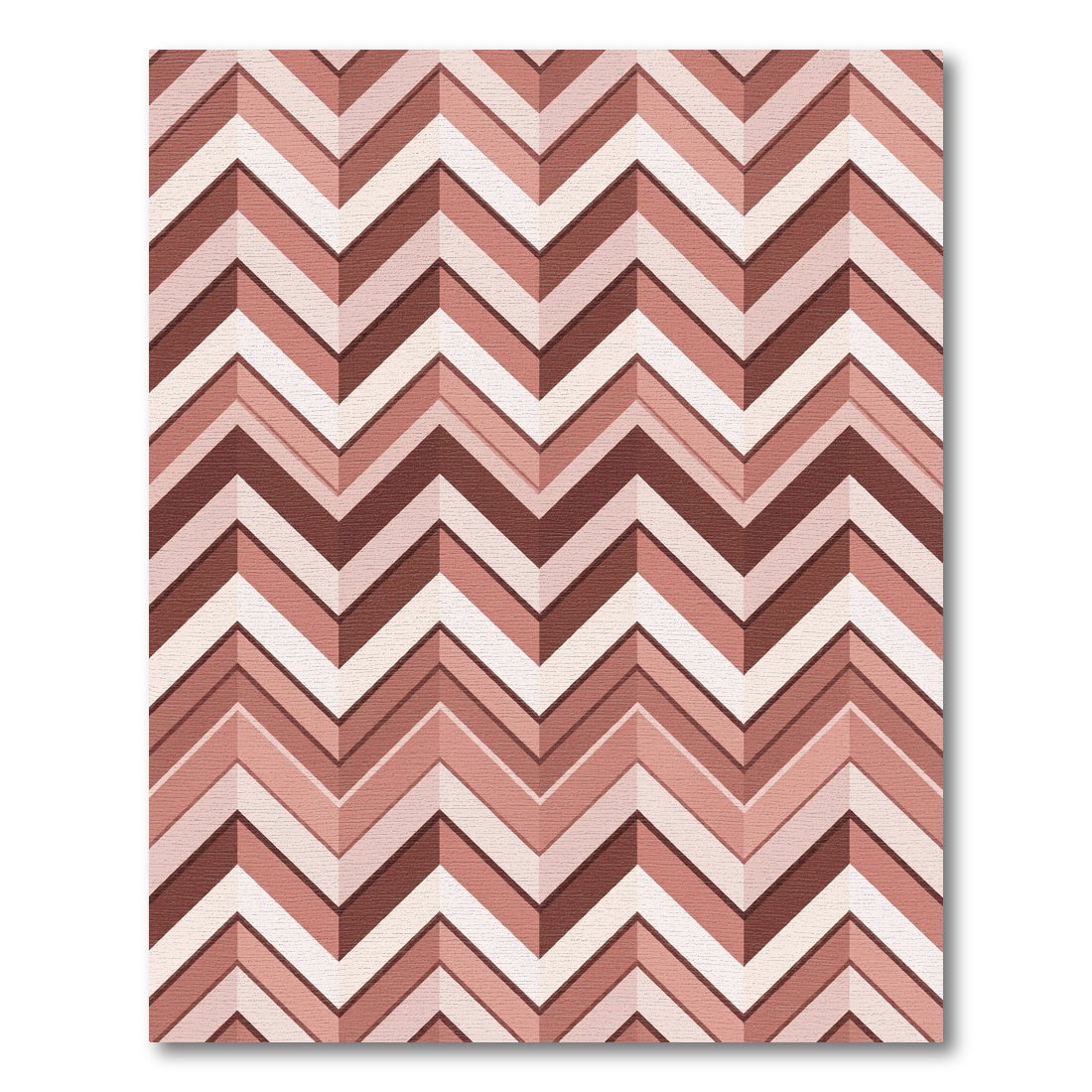 Rose Gold Chevron Pattern Rug