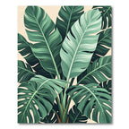 Lush Tropical Banana Leaf Foliage Rug