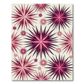Radiant Magenta Starburst Abstract Art Rug