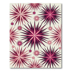 Radiant Magenta Starburst Abstract Art Rug