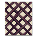 Deep Burgundy Modern Geometric Interlocking Square Rug