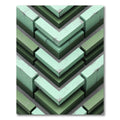 Geometric Sage Green Chevron Angular Lines Rug