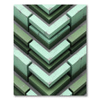Geometric Sage Green Chevron Angular Lines Rug