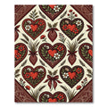 Crimson Heart Floral Garden Repeat Rug