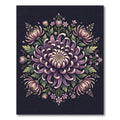Purple Chrysanthemum Garden Medallion Rug