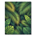 Verdant Jungle Leaf Arrangement Rug