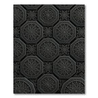 Dark Gray Intricate Octagonal Star Rug