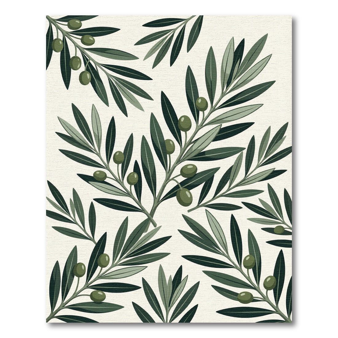 Sage Green Olive Branch Botanical Rug