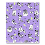 Playful Dogs And Stars Purple Design Rug