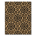 Brown Black Leopard Round Medallion Rug