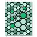 Modern Sage Geometric Hexagon Mosaic Rug