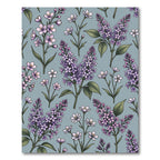 Soft Lavender Blossom Branch Pattern Rug