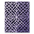 Geometric Lavender Interlocking Lattice Area Rug