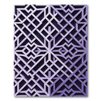 Geometric Lavender Interlocking Lattice Area Rug