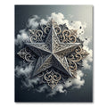 Ornate Silver Filigree Star Rug