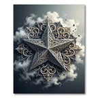 Ornate Silver Filigree Star Rug