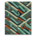 Abstract Architectural Staircase Tribal Rug