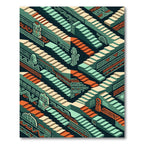 Abstract Architectural Staircase Tribal Rug