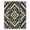 Earthy Zigzag Diamond Geometric Rug