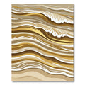 Abstract Golden Wave Earth Tone Waves Rug
