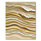 Abstract Golden Wave Earth Tone Waves Rug