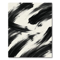 Minimalist Monochrome Abstract Brush Stroke Rug