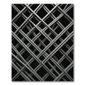 Monochrome Industrial Crossed Grid Rug