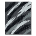 Modern Monochromatic Gray Abstract Brushstroke Rug