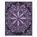Ornate Violet Radiant Star Medallion Rug