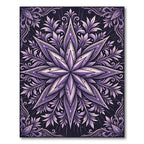 Ornate Violet Radiant Star Medallion Rug