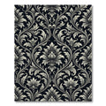 Ornate Gray Black Floral Scroll Rug