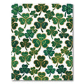 Golden Shamrock Clover Botanical Illustration Rug