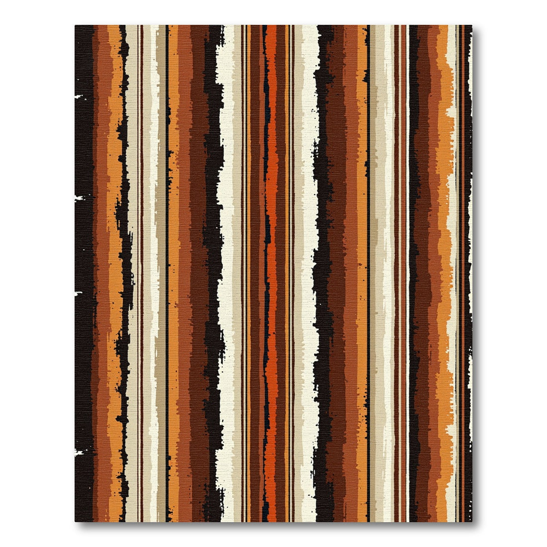 Textured Earth Tone Vertical Stripes Rug