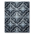Gothic Silver Frost Snowflake Trellis Rug