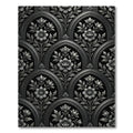 Gothic Black Floral Archway Rug