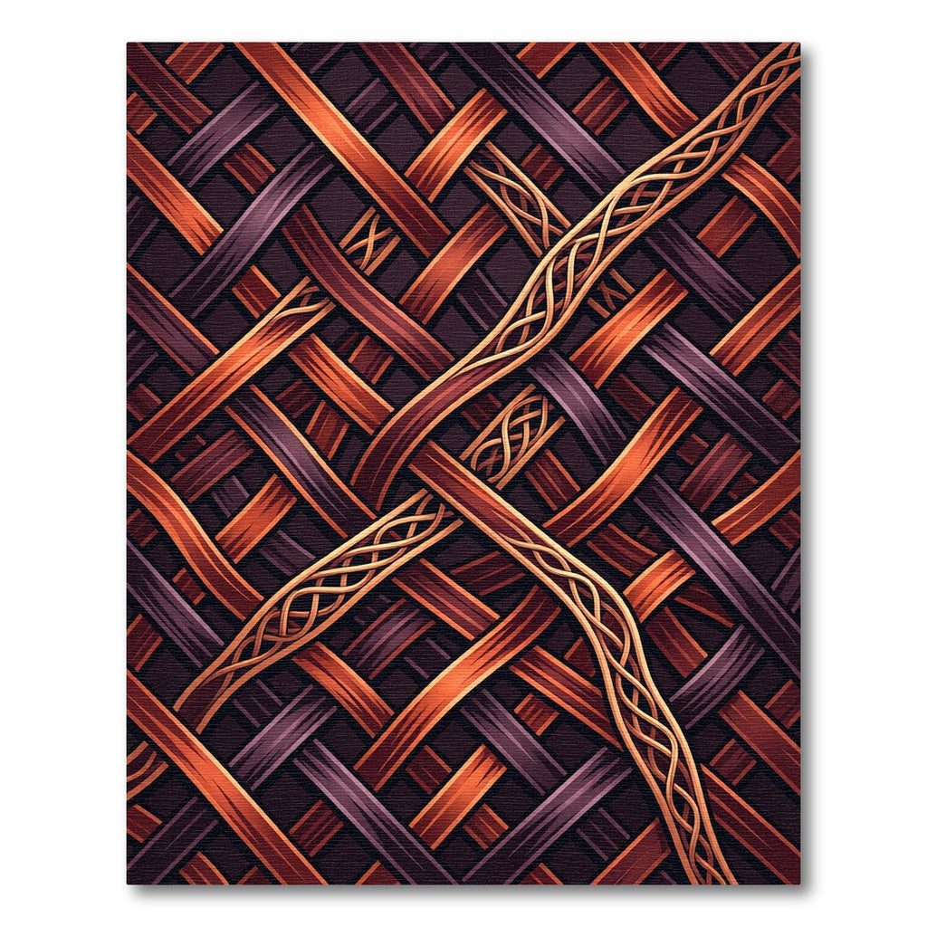 Bronze Interwoven Copper Celtic Ribbon Rug