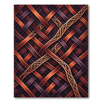 Bronze Interwoven Copper Celtic Ribbon Rug