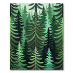 Evergreen Forest Dense Trees Rug